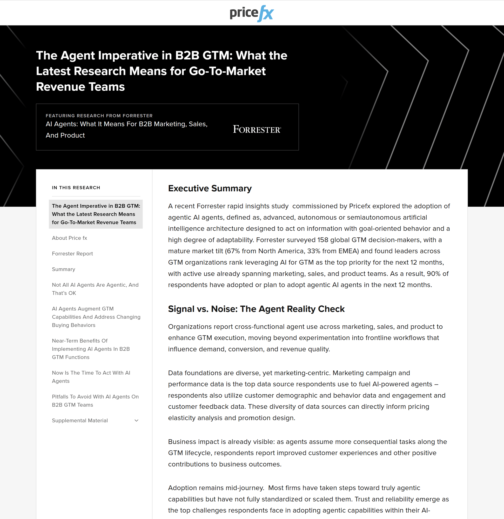 Forrester Report Page